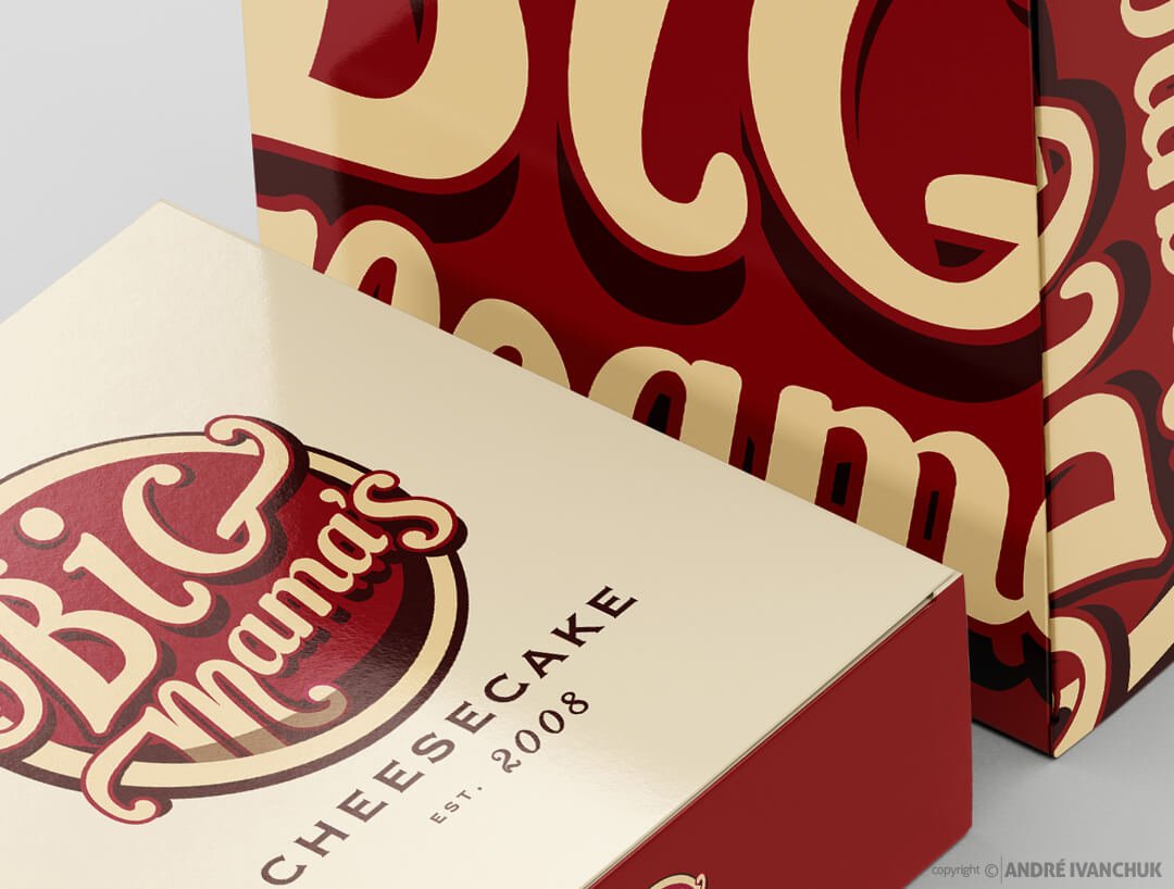 Big Mama’s Cheesecake Branding Logo Design Packaging