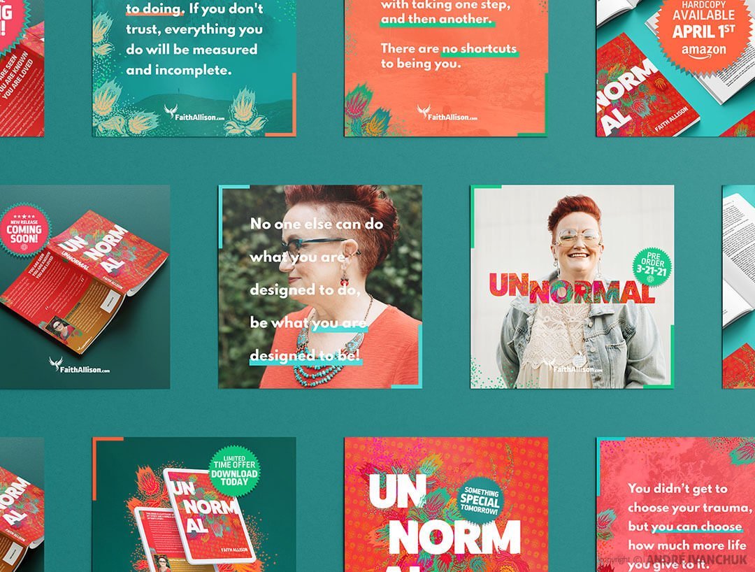 Andre-Ivanchuk-Faith Allison UNNORMAL book cover design illustration author writer marketing branding 05 LR
