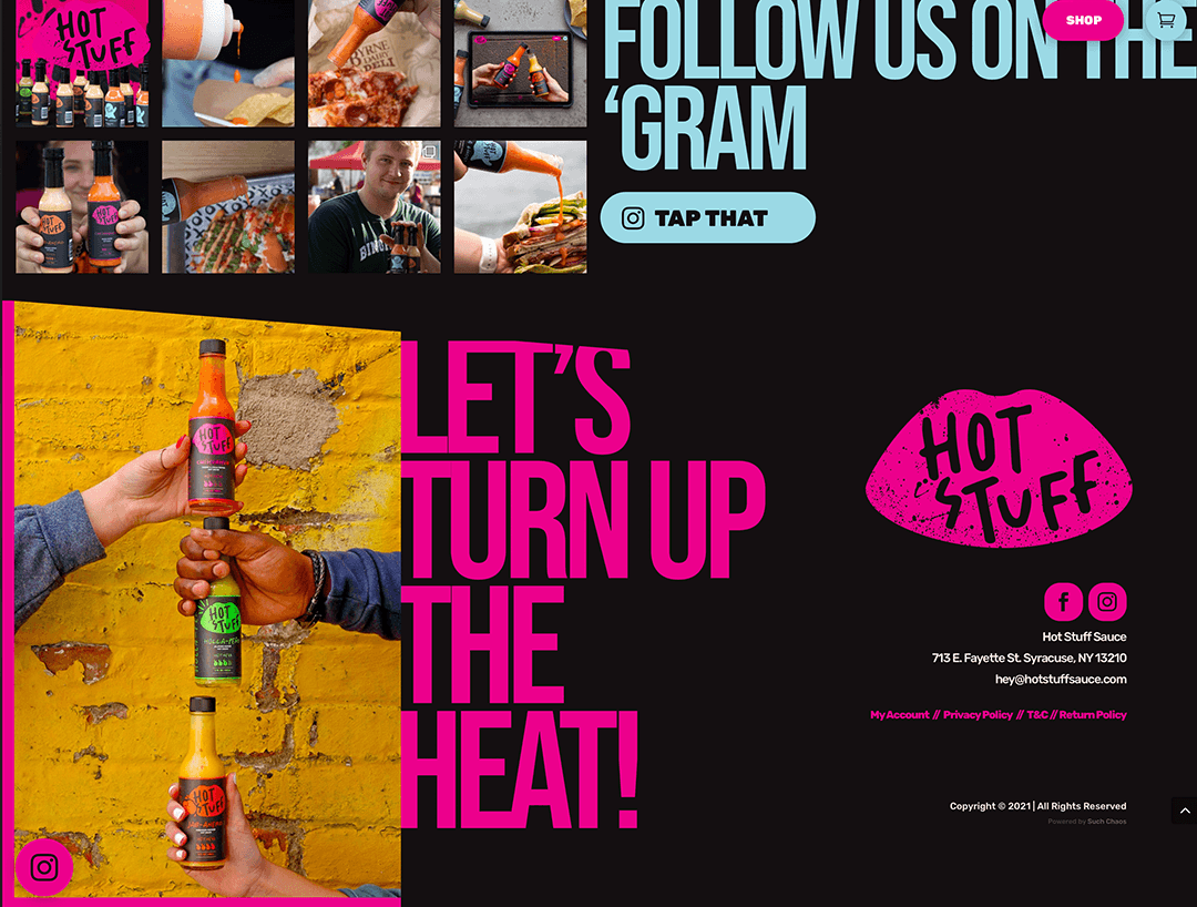 Andre Ivanchuk Hot Stuff Hot Sauce syracuse ny restaurant retail branding website ecommerce product design 08