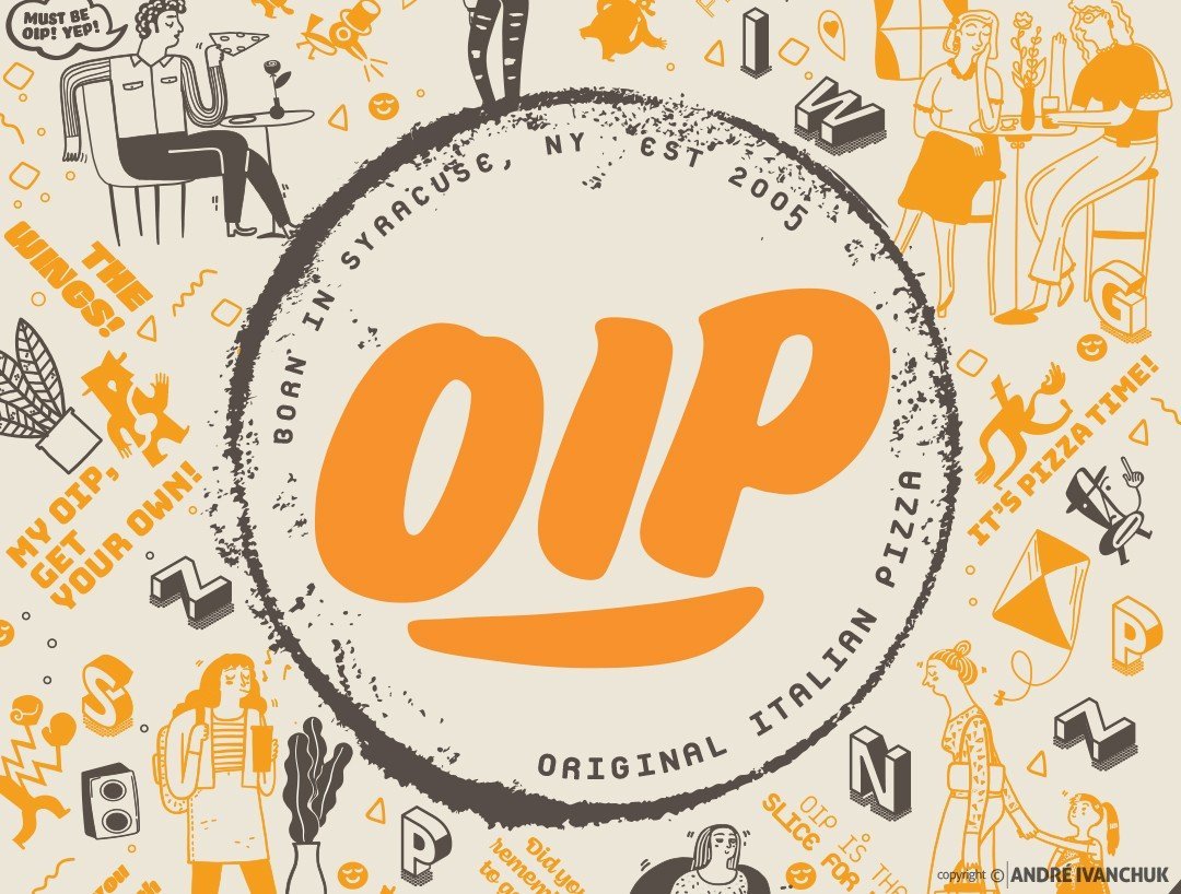 OIP Original Italian Pizza Branding Retail Restaurant Design Packaging and Social Media, Syracuse, NY